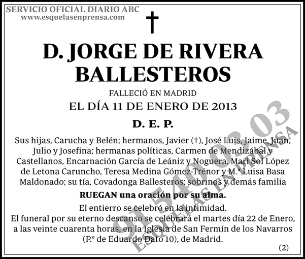 Jorge de Rivera Ballesteros